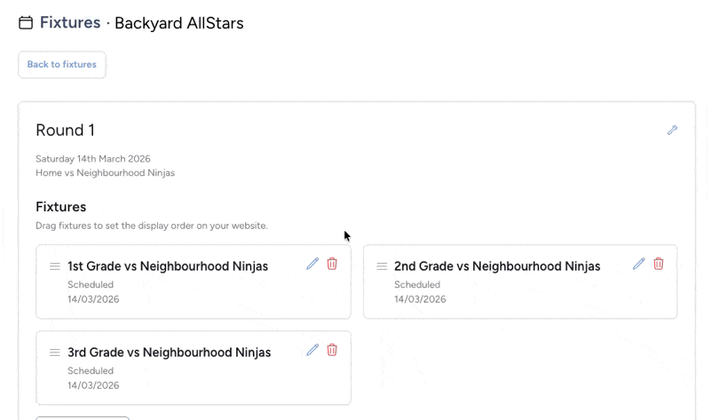 Automatically saved team lists
