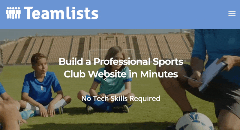 Teamlists website builder